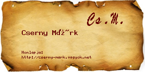Cserny Márk névjegykártya